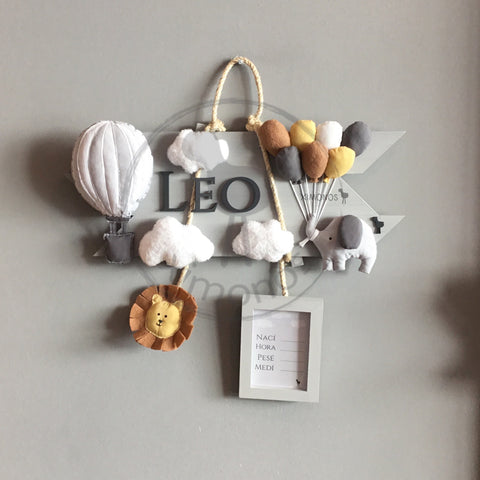 Globo + globos con elefante y atrapasueños