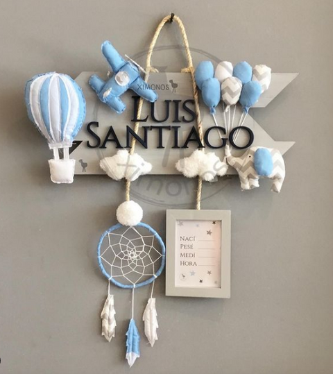 Globo + globos con elefante y atrapasueños