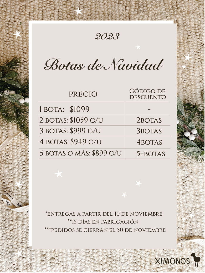 Bota de Navidad Serie Animal