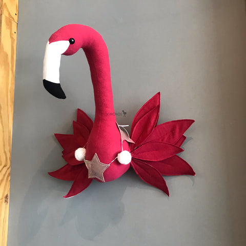 Flamingo de pared con alas